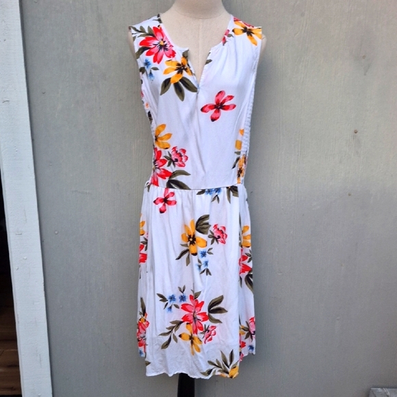 Old Navy Floral Dress Sz L - Picture 1 of 9